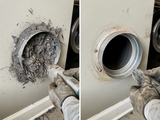 Professional clogged vent cleaning by Dartmouth Dryer Vent Cleaning in Dartmouth
