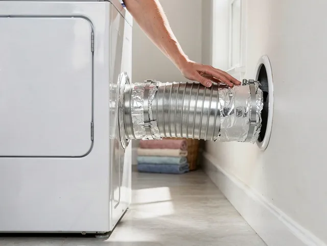 Professional dryer vent hose installation by Dartmouth Dryer Vent Cleaning in Dartmouth
