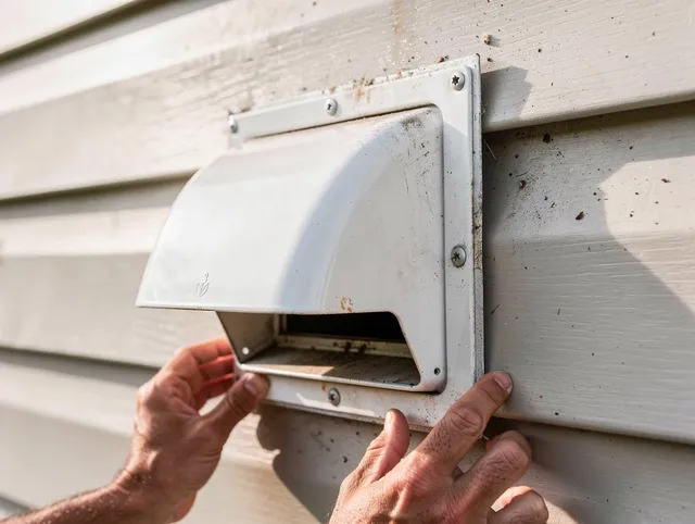 Dartmouth Dryer Vent Cleaning technician delivering thorough residential dryer vent cleaning service in Dartmouth